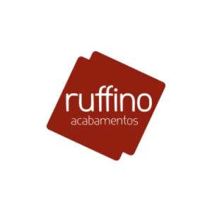 Logotipo da Ruffino Acabamentos, especializada em perfis e acabamentos